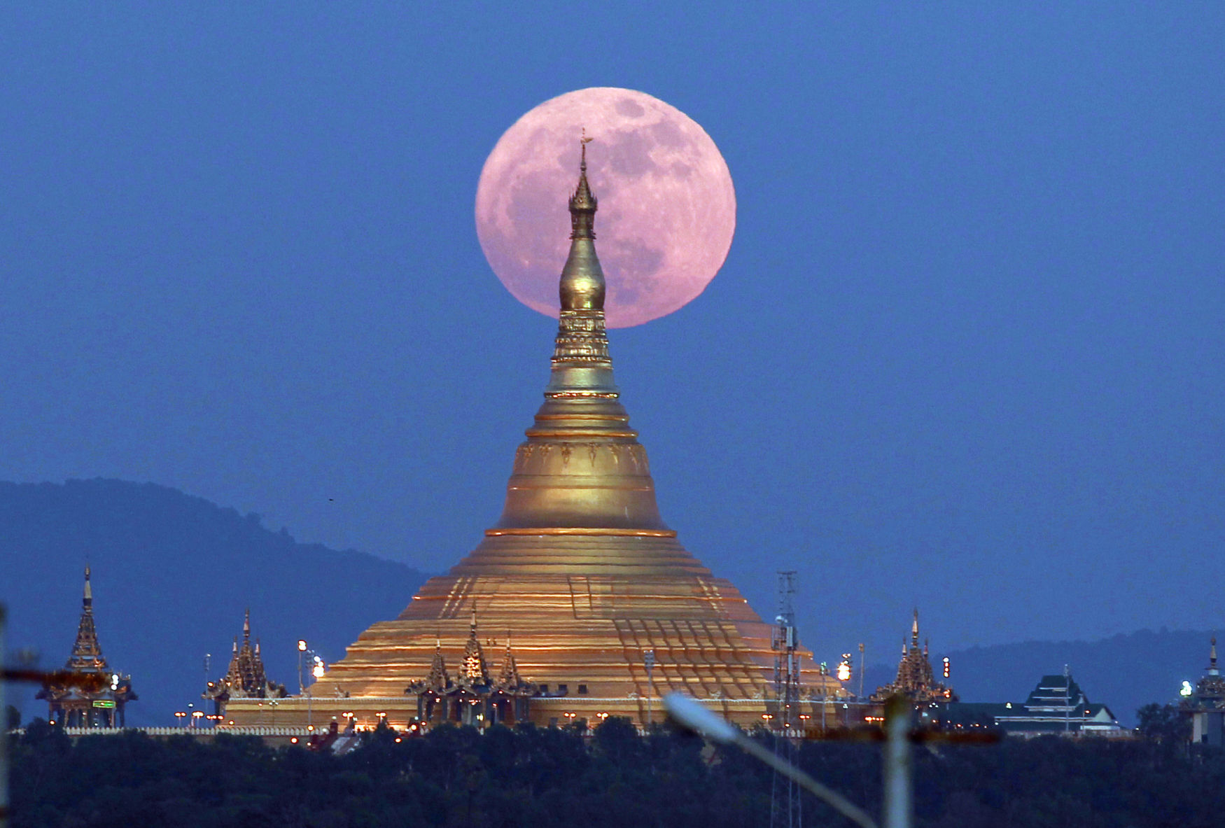 APTOPIX Myanmar Moon